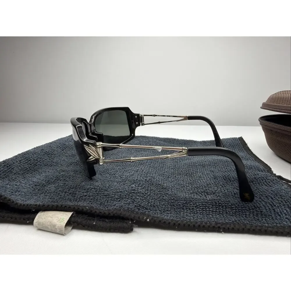 MAUI JIM BAMBOO MJ 104-17 GLOSS BLACK WITH NEUTRAL GRAY POLARIZED SUNGLASSES